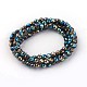 Electroplated Non-magnetic Synthetic Hematite Beads Strands G-P408-O-4mm-2