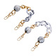 Givenny-eu 2pcs 2 style perles ovales et rondes poignée de sac acrylique FIND-GN0001-16B-2