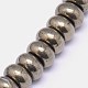 Natural Pyrite Beads Strands G-L032-10X6mm-01-2