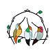 アクリルペンダントの装飾  窓吊りサンキャッチャー  3の鳥  カラフル  205x170mm HOUS-PW0001-06H-1