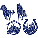 Benecreat 4 pezzo di fustellati realistici con motivo a cavallo DIY-WH0309-822-8