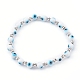 Handgemachte runde Armbänder mit Bunte Malerei-Perlen des bösen Blicks BJEW-JB05974-2
