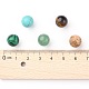 天然と合成の宝石用原石ビーズ  宝石の球  ワイヤー包まれたペンダント作りのために  ラウンド  穴なし/ドリルなし  ミックスカラー  10mm X-G-S117-10mm-M-4