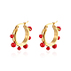 Stainless Steel with Pearl Hoop Earrings for Women PQ6700-1-1