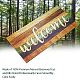 Creatcabin 1 pc décorations murales suspendues en bois naturel pour la décoration de la maison de la porte d'entrée AJEW-CN0001-02B-3