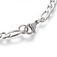 304 Stainless Steel Figaro Chain Bracelets BJEW-E369-11P-2