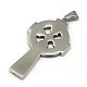Fashionable Retro 304 Stainless Steel Cross with Ring Pendants STAS-L017-82-2