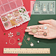 SUNNYCLUE 1 Box DIY 10 Pairs Christmas Charms Rhinestone Snowflake Charms Earrings Making Kit Enamel Snow Charm Bowknot Connector Charms Bar Links Glass Beads Earring Hooks for Jewelry Making Kits DIY-SC0022-84-3