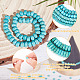 Arricraft 5 brins 5 styles brins de perles synthétiques turquoises TURQ-AR0001-40-3