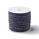 綿編み糸  スプールで  ラウンド  ダークスレートブルー  1.2mm  約21.87ヤード（20m）/ロール OCOR-B003-01A-14-1