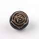 Rose placage perles acryliques PACR-Q102-161B-2