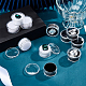 Chgcraft 20 pièces 2 couleurs mini boîte à pierre ronde petit diamant en vrac vitrine de pierres précieuses support de récipients en plastique avec couvercles supérieurs transparents et éponge MRMJ-CA0001-34-4