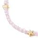 Conjunto de collares con colgante de estrella y luna para mujeres adolescentes NJEW-JN03738-05-12