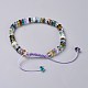 Bracelets de perles tressées de verre BJEW-JB04235-02-3