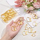 DICOSMETIC 30Pcs 3 Styles Rabbit Open Back Bezel Pendants Alloy Blank Epoxy Resin Frame Pressed Flower Pendant Golden Easter Jewelry Pendant for DIY Necklace Jewelry Making FIND-DC0001-90-3