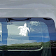 4 Stück 4 Stile quadratische Haustier wasserdichte selbstklebende Autoaufkleber DIY-GF0007-45J-5