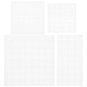 パンダホールエリート24ピース4スタイルプラスチックメッシュキャンバスシート  刺繍用  アクリル毛糸クラフト  ニットとかぎ針編みのプロジェクト  正方形と長方形  ホワイト  8~14.2x7.2~14.2x0.14cm  穴：1.9~2mm  6個/スタイル DIY-PH0003-82-1