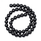 Synthetic Black Stone Bead Strands X-G-R345-12mm-38-1-2
