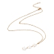 Halskette mit natürlichem Muschelsternanhänger und 304 Edelstahlkabelkette für Damen NJEW-C016-01G-3