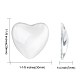 Cabochons cardiaques de verre transparent GGLA-R021-30mm-2