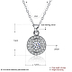 925 стерлингового серебра кубического циркония кулон ожерелье NJEW-BB18867-3