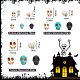 Arricraft 144 Stück 9 Stile Halloween synthetische türkisfarbene Perlenstränge TURQ-AR0001-25-2