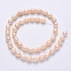 Fili di perle di perle d'acqua dolce coltivate naturali PEAR-N012-07G-3