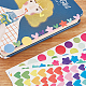 Craspire mignon papier couleur arc-en-ciel stickers DIY-CP0004-07-5