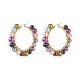Boucles d'oreilles créoles en perles naturelles avec 304 épingle en acier inoxydable EJEW-JE04567-1