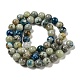 Azzurrite blu naturale in fili di perle di calcite G-NH0003-F01-02-3
