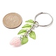Schlüsselanhänger mit Erdbeer-Anhänger aus Harz KEYC-JKC00651-01-3