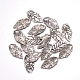 50PCS Antique Silver Leaf Tibetan Style Alloy Pendants X-TIBEB-A101863-AS-LF-4