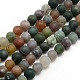 Frosted Natural Indian Agate Round Bead Strands G-M063-8mm-01-1