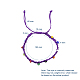 Bracelets de perles tressées en corde de polyester ciré BJEW-JB04792-04-5