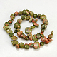 Natural Unakite Beads Strands G-D286-1-2