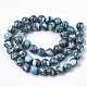 Fili assemblati di diaspro imperiale sintetico e perle di pirite naturale G-S366-053-2