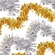 光沢のある見掛け倒し吊りガーランド  クリスマス/結婚式/誕生日パーティーの装飾用  銀金  90mm  1m/連について PH-AJEW-WH0058-02-4