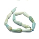 Brins de perles d'amazonite de fleurs naturelles G-E576-36-2