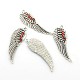 Antique Silver Plated Alloy Wing Big Pendants ALRI-N019-01-3
