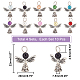 Colgantes acrílicos de perla de imitación de ángel de élite pandahall FIND-PH0010-04-2