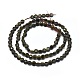 Natural Golden Sheen Obsidian Beads Strands G-G792-15-2