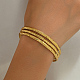 Stainless Steel Triple Layer Cuff Bangles RJ3221-3-2