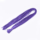 スエード調コード  フェイクレース  青紫色  2.5~2.8x1.5mm  約1.09ヤード（1m）/連 LW-R023-2.8mm-30-2