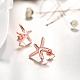 Exquisite Tin Alloy Starfish/Sea Stars Stud Earrings EJEW-BB02308-4