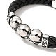 304 bracelet à maillons perlés en acier inoxydable avec fermoir magnétique pour homme femme BJEW-C021-22-P-4