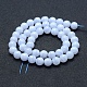 Chapelets de perles en agate avec dentelle bleue naturelle G-P342-04-8mm-A+-2