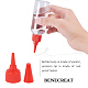 液体用のプラスチック製の空のボトル  先のとがった口のトップキャップ  レッド  12.4x3.5cm  容量：60ミリリットル  20個/セット DIY-BC0009-13-6