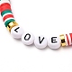 Bracelets extensibles de perles heishi en argile polymère BJEW-JB05710-3