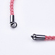 Braided Cotton Cord Bracelet Making MAK-I006-20B-2
