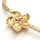 Goldenen vernickelt Zirkonia Schalenkette Armbänder BJEW-H0001-04G-4